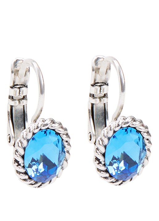Camps & Camps Oorhangers met Swarovski kristal verzilverd