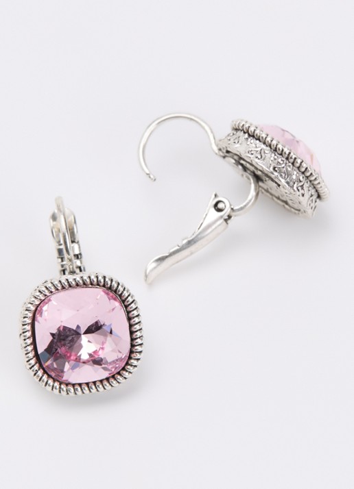 Camps & Camps Oorhangers met Swarovski kristal - detail 3 lichtroze