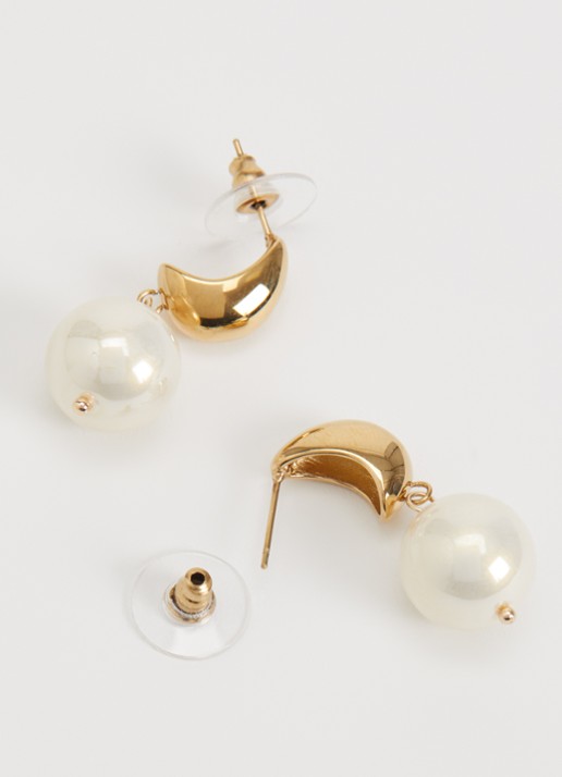 Camps & Camps Oorhangers verguld - detail 3 oudroze