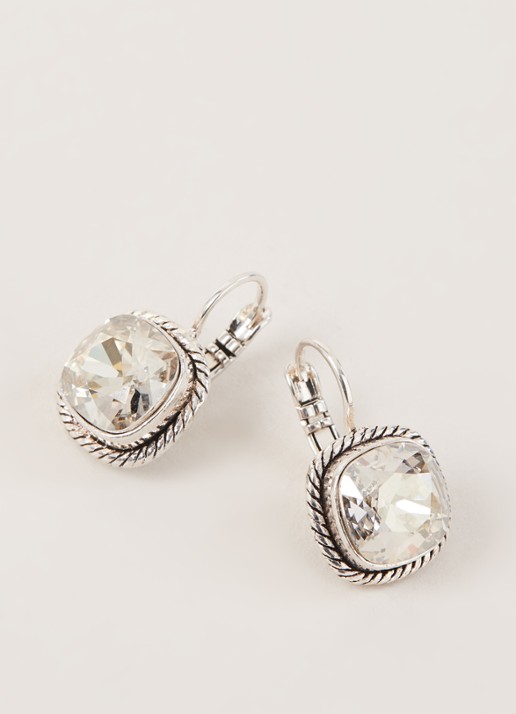 Camps & Camps Oorsteker met Swarovski kristal 1A904 - detail 3 zilver