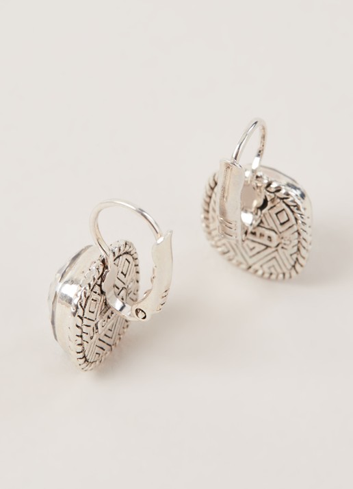 Camps & Camps Oorsteker met Swarovski kristal 1A904 - voorkant 2 zilver