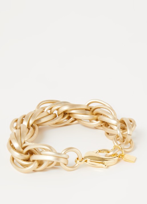 Camps & Camps The Twisted Aluminium schakelarmband verguld - detail 2 goud