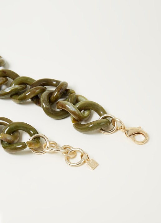 Camps & Camps Totally Vogue schakelketting met verguld detail - detail 3 groen