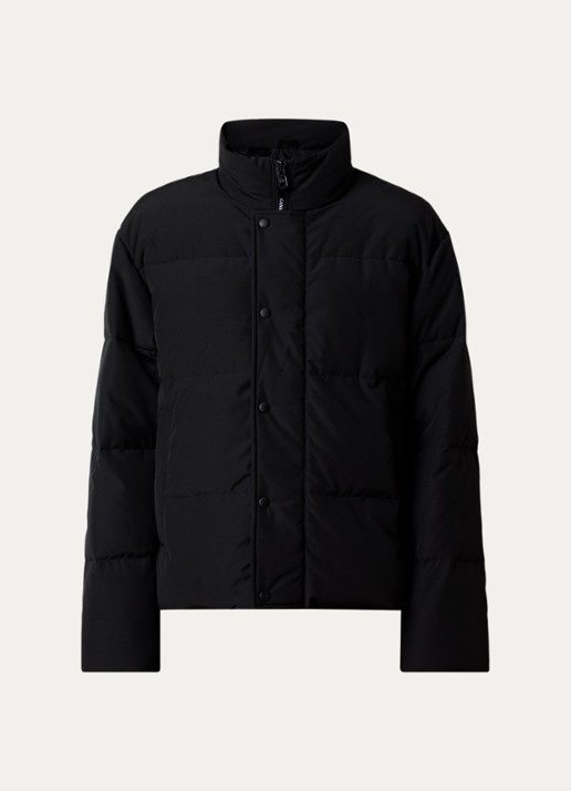 Canada Goose Bayview gewatteerde parka met donsvulling en steekzakken - voorkant zwart
