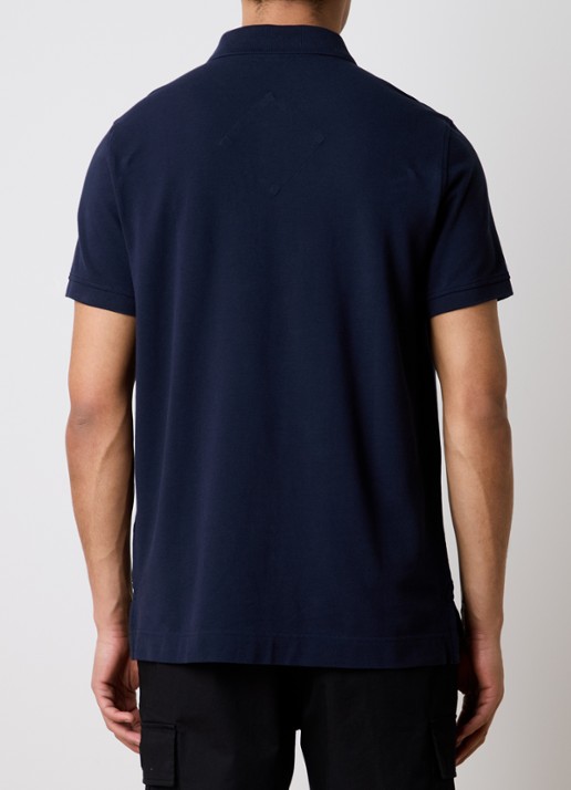 Canada Goose Beckley regular fit polo van piqué katoen met logoborduring - achterkant 5 donkerblauw