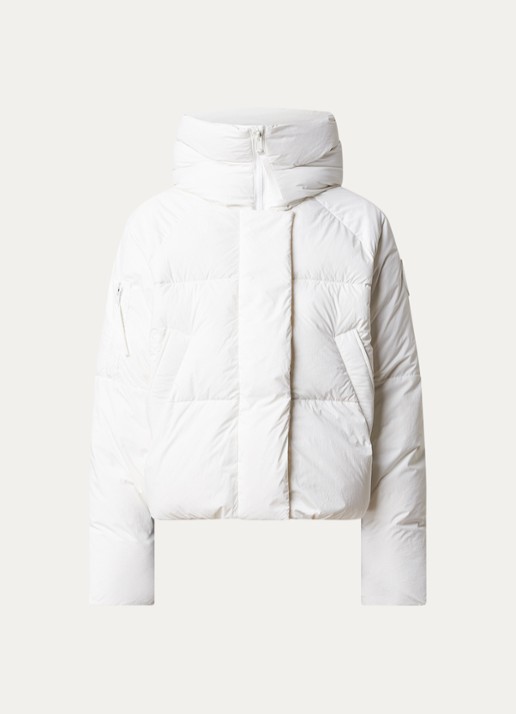 Canada Goose Chilliwack puffer jack met donsvulling en capuchon - voorkant 5 wit