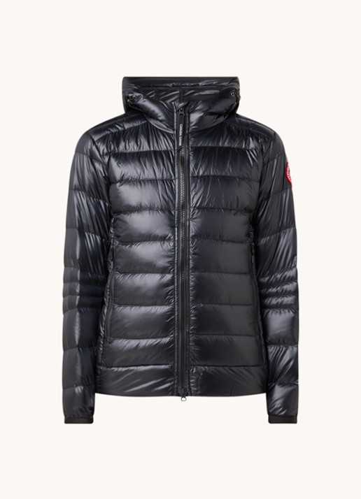 Canada Goose Crofton puffer jack met capuchon en donsvulling - voorkant 4 zwart