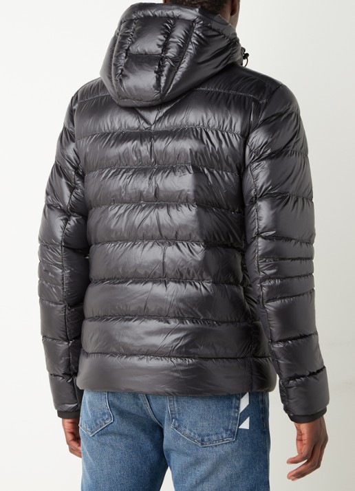 Canada Goose Crofton puffer jack met capuchon en donsvulling - achterkant 3 antraciet