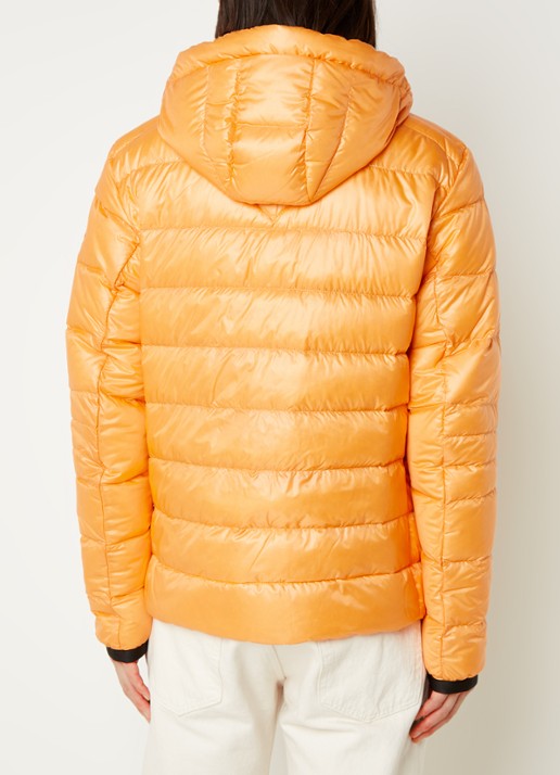 Canada Goose Crofton puffer jack met capuchon en donsvulling - achterkant orange