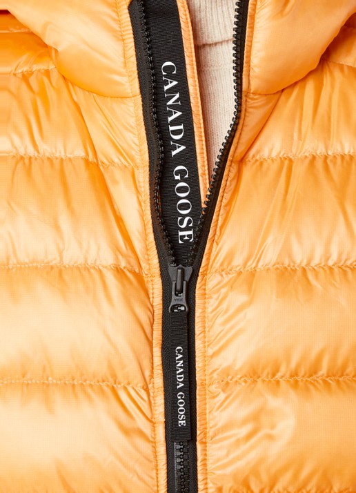 Canada Goose Crofton puffer jack met capuchon en donsvulling - detail 7 orange