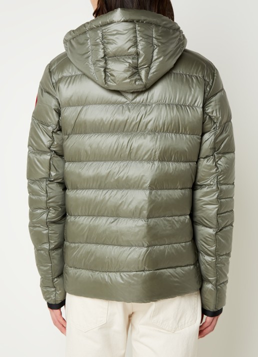 Canada Goose Crofton puffer jack met capuchon en donsvulling - achterkant 3 bronsgroen