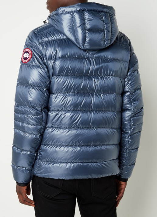 Canada Goose Crofton puffer jack met capuchon en donsvulling - achterkant 3 middenblauw