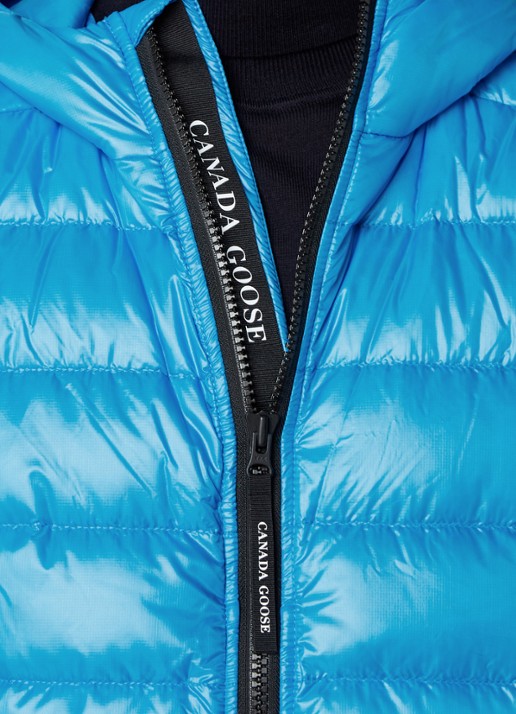 Canada Goose Crofton puffer jack met capuchon en donsvulling - detail 7 blauw