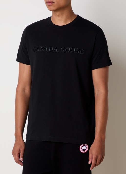 Canada Goose Emersen T-shirt met logoborduring - detail zwart