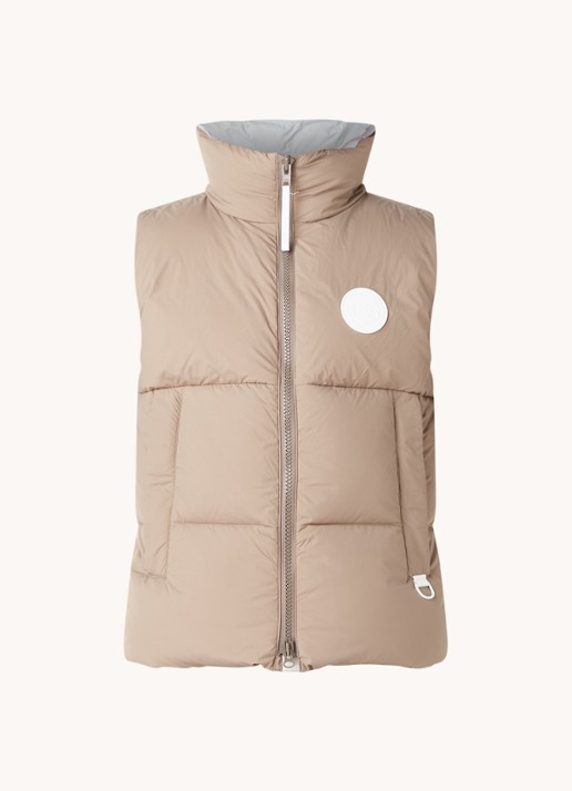 Canada Goose Everett gewatteerde bodywarmer met donsvulling - voorkant 3 zand