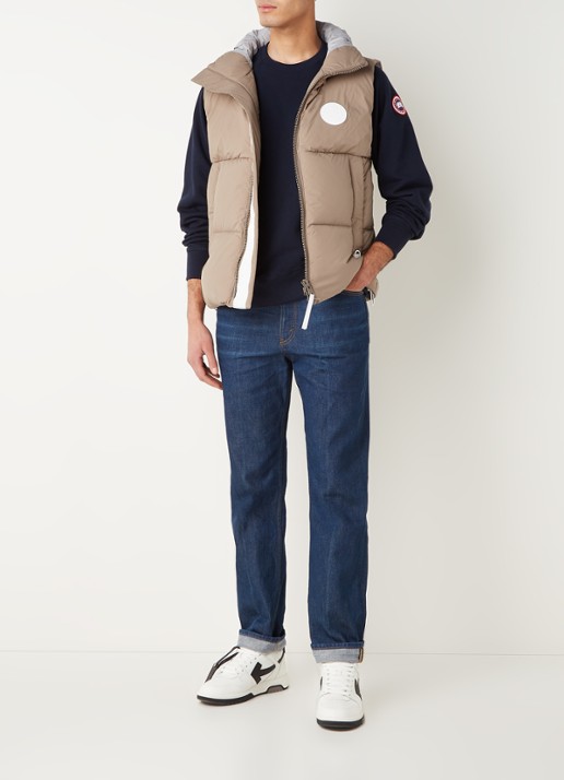 Canada Goose Everett gewatteerde bodywarmer met donsvulling - voorkant 4 zand