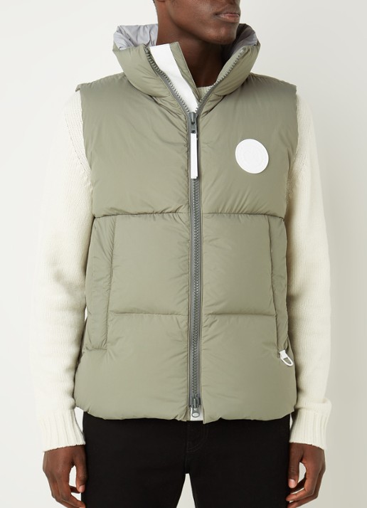 Canada Goose Everett gewatteerde bodywarmer met donsvulling - detail 4 bronsgroen