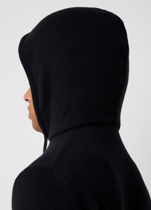 Canada Goose Fijngebreide trui van wol met capuchon - detail 2 zwart
