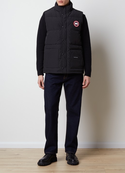 Canada Goose Freestyle gewatteerde bodywarmer met donsvulling en steekzakken - voorkant 6 zwart