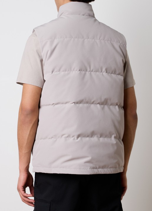 Canada Goose Freestyle gewatteerde bodywarmer met donsvulling en steekzakken - achterkant 6 donkerbeige