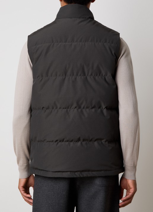 Canada Goose Freestyle gewatteerde bodywarmer met donsvulling en steekzakken - achterkant donkergrijs