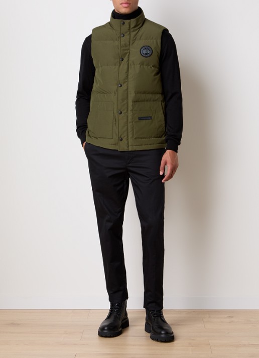 Canada Goose Freestyle gewatteerde bodywarmer met donsvulling en steekzakken - voorkant 2 olijfgroen