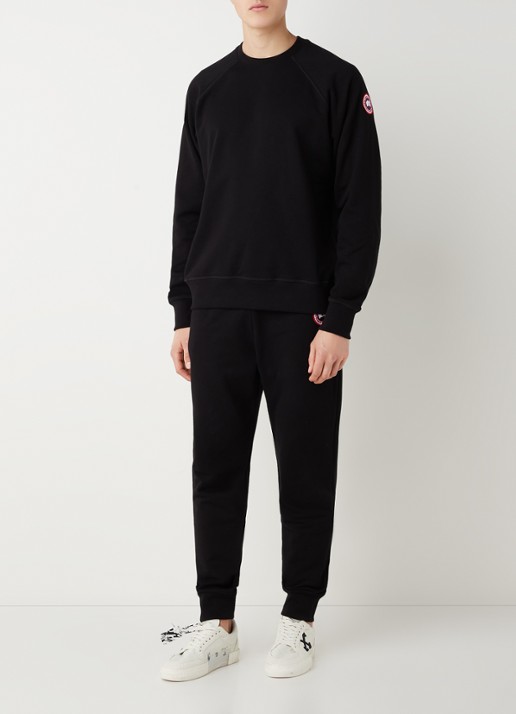 Canada Goose Huron sweater met logo - voorkant 3 zwart