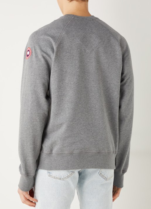 Canada Goose Huron sweater met logo - achterkant 4 lichtgrijs