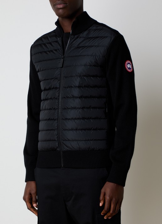 Canada Goose Hybridge fijngebreid vest van wol met gewatteerd voorpand