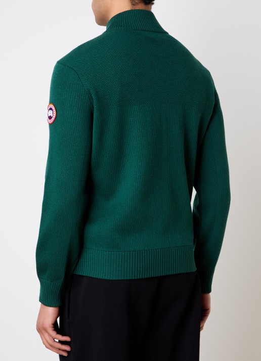 Canada Goose Hybridge jack in wolblend met donsvulling - achterkant groen