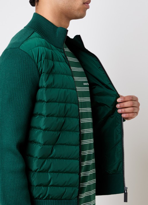 Canada Goose Hybridge jack in wolblend met donsvulling - detail 5 groen