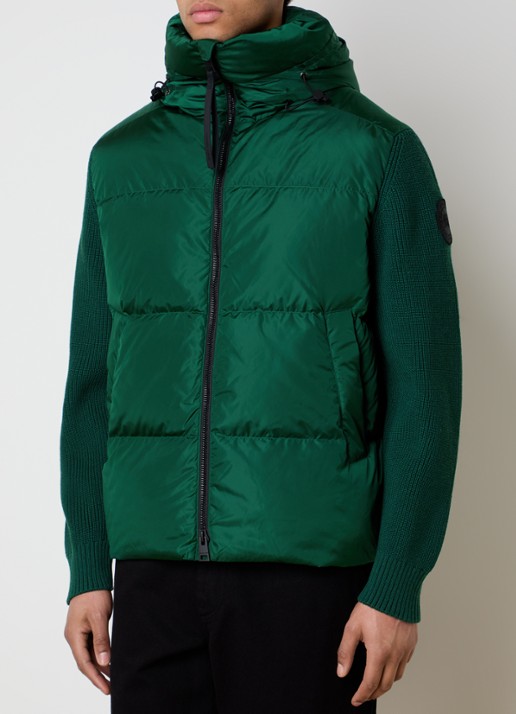 Canada Goose Hybridge pufferjack met donsvulling en capuchon - detail 2 groen
