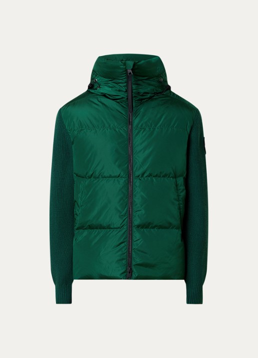 Canada Goose Hybridge pufferjack met donsvulling en capuchon - voorkant 5 groen