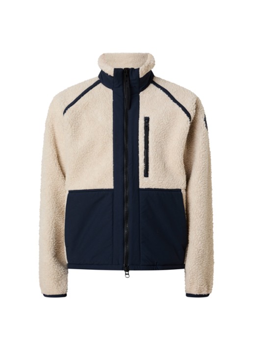 Canada Goose Jack van teddy in wolblend met steekzakken - voorkant creme