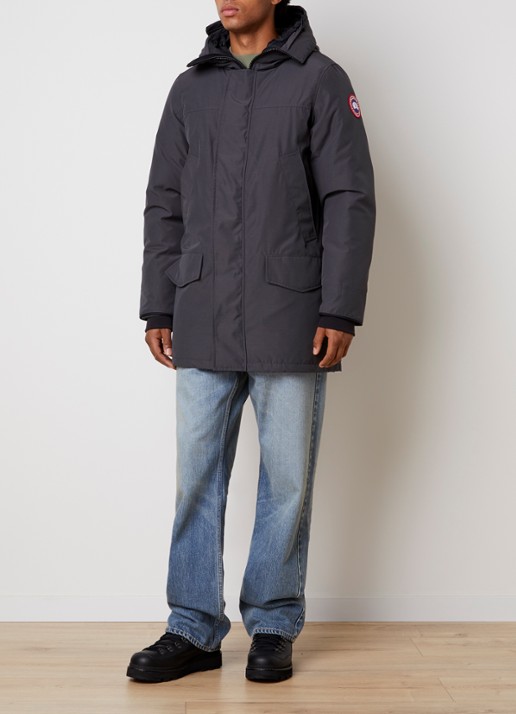 Canada Goose Langford gewatteerde parka met donsvulling en capuchon - voorkant 6 donkergrijs