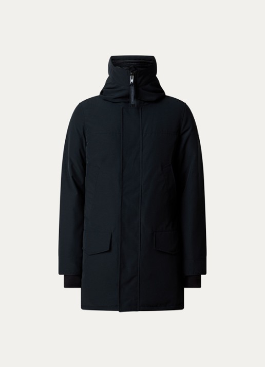 Canada Goose Langford parka met donsvulling en logo - voorkant zwart