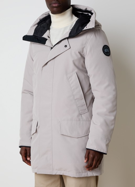 Canada Goose Langford parka met donsvulling en logo - detail 4 lichtgrijs