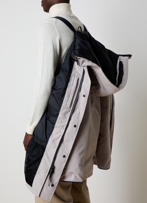 Canada Goose Langford parka met donsvulling en logo - detail 6 lichtgrijs