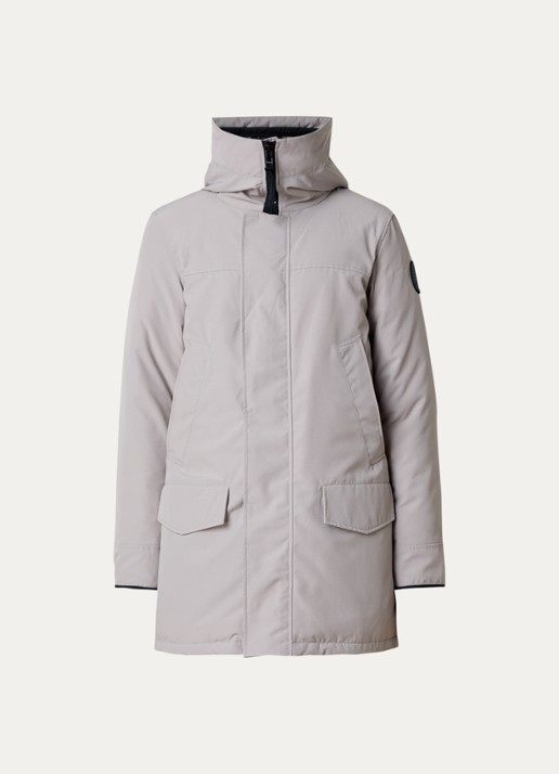 Canada Goose Langford parka met donsvulling en logo - voorkant lichtgrijs