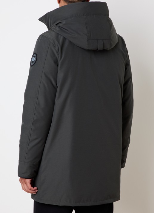Canada Goose Langford parka met donsvulling en logo - achterkant antraciet