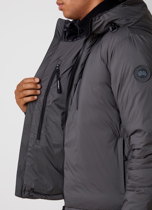 Canada Goose lodge gewatteerd jack met donsvulling - detail 2 grijs