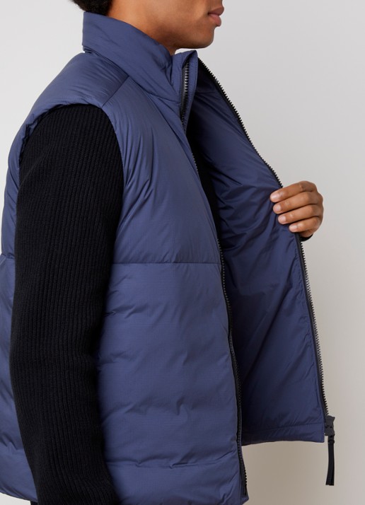 Canada Goose Lodge gewatteerde bodywarmer met ritszakken - detail 2 staalblauw