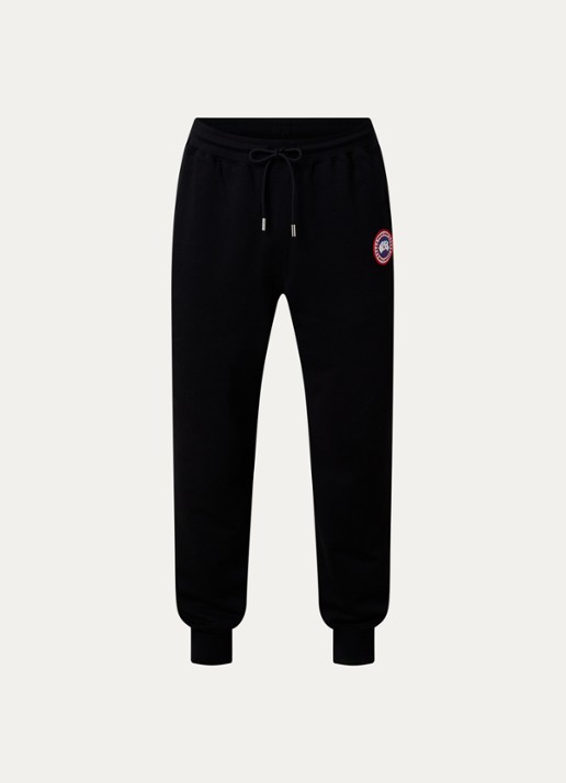 Canada Goose Loon tapered fit joggingbroek met logo en steekzakken - voorkant 5 zwart