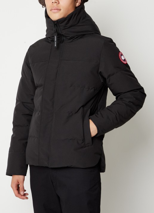 Canada Goose MacMillan gewatteerde parka met donsvulling en capuchon - detail zwart