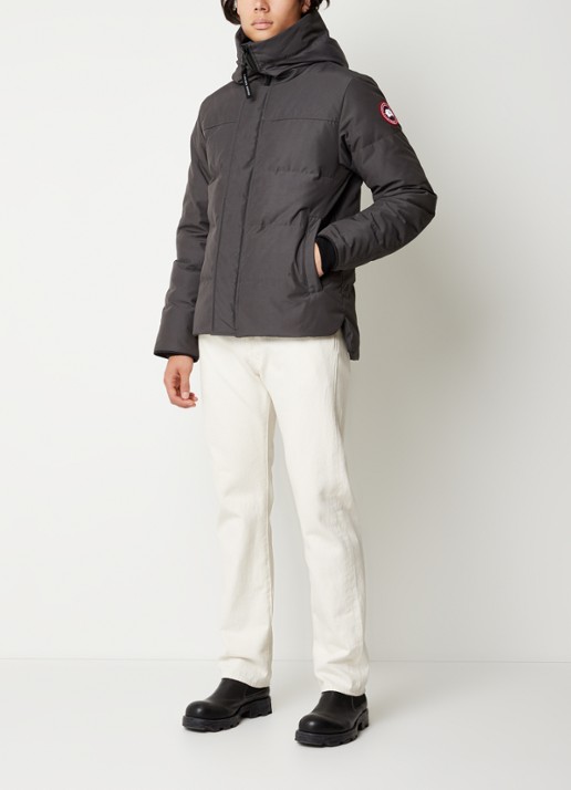 Canada Goose MacMillan gewatteerde parka met donsvulling en capuchon - voorkant 6 middengrijs