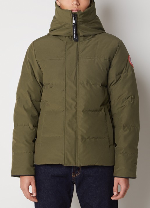 Canada Goose MacMillan gewatteerde parka met donsvulling en capuchon - detail mosgroen