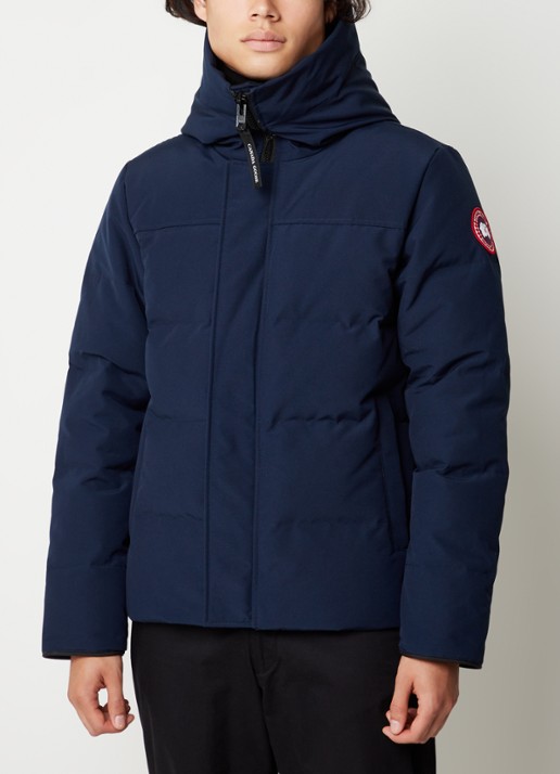 Canada Goose MacMillan gewatteerde parka met donsvulling en capuchon - detail 2 donkerblauw