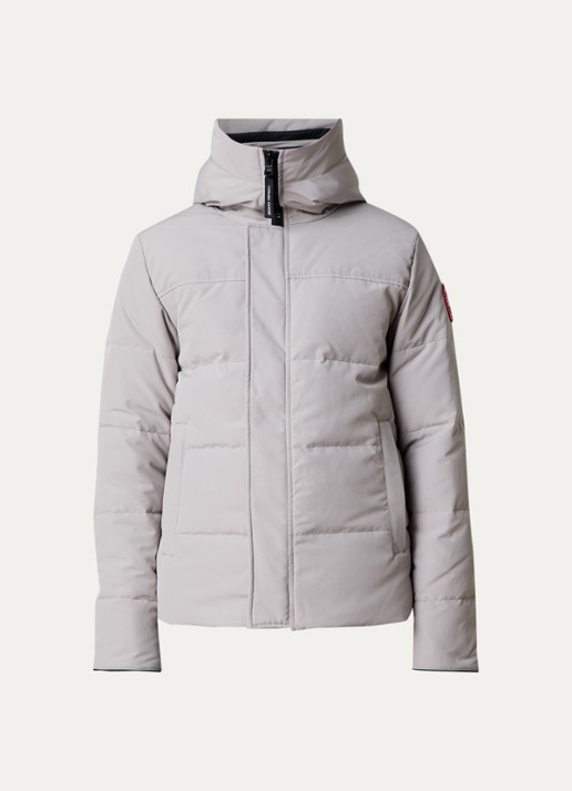 Canada Goose Macmillan gewatteerde parka met donsvulling en steekzakken - voorkant 5 lichtgrijs