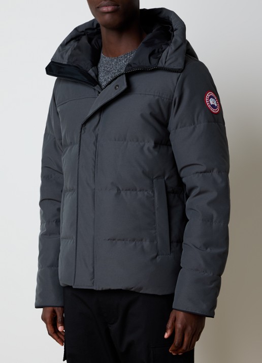 Canada Goose Macmillan gewatteerde parka met donsvulling en steekzakken - detail donkergrijs