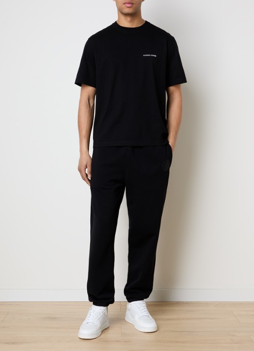 Canada Goose Novo T-shirt met logo- en backprint - voorkant 4 zwart